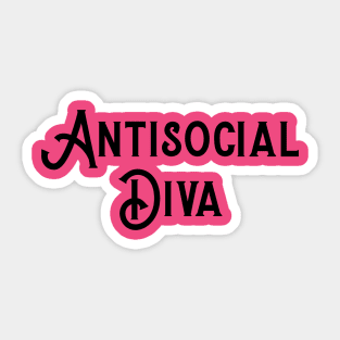 Antisocial Diva Sticker